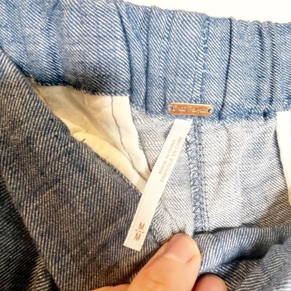 Free People | Everyday Chambray Pull On Cropped Pants - Picture 2 of 5